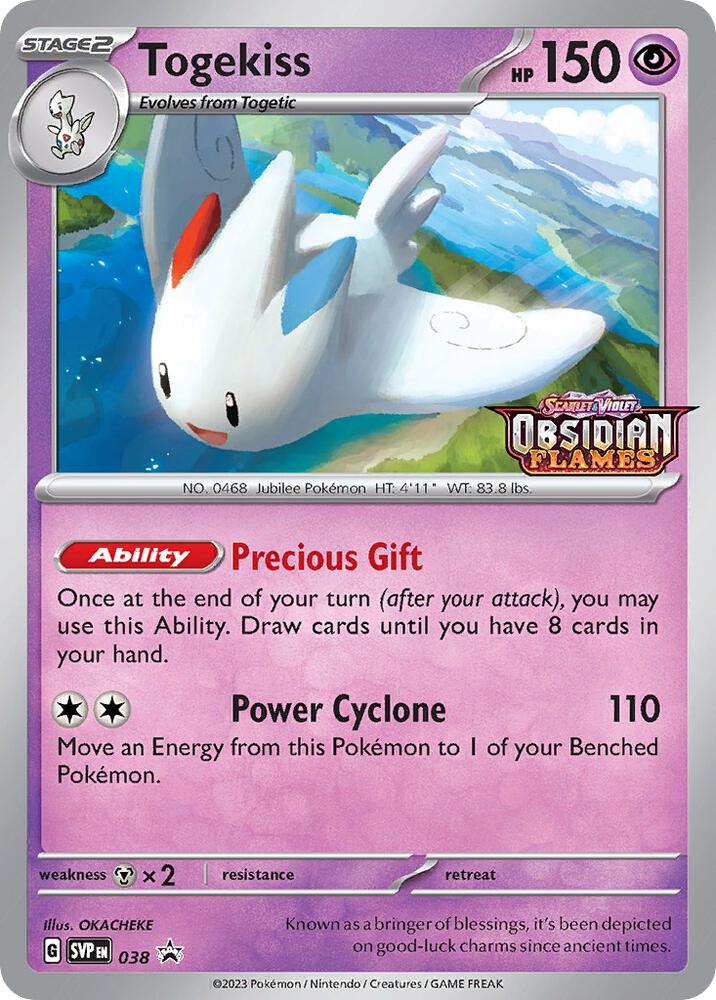 Togekiss (Prerelease) 038 card from SV: Scarlet & Violet Promo Cards