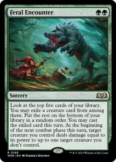 Feral Encounter 169 card from Wilds of Eldraine