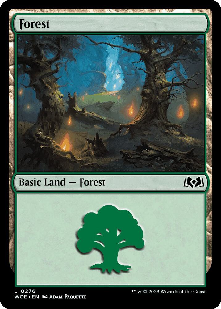 Forest 276 card from Wilds of Eldraine