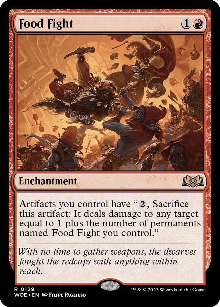 Food Fight 129 card from Wilds of Eldraine