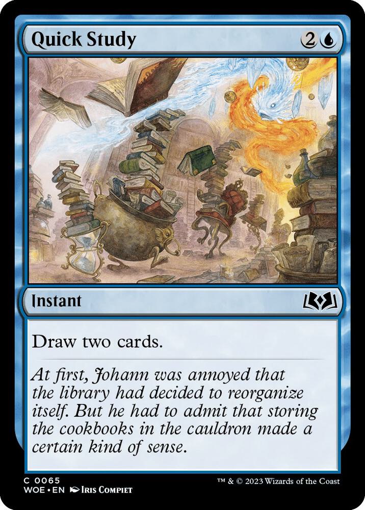 Quick Study 65 card from Wilds of Eldraine