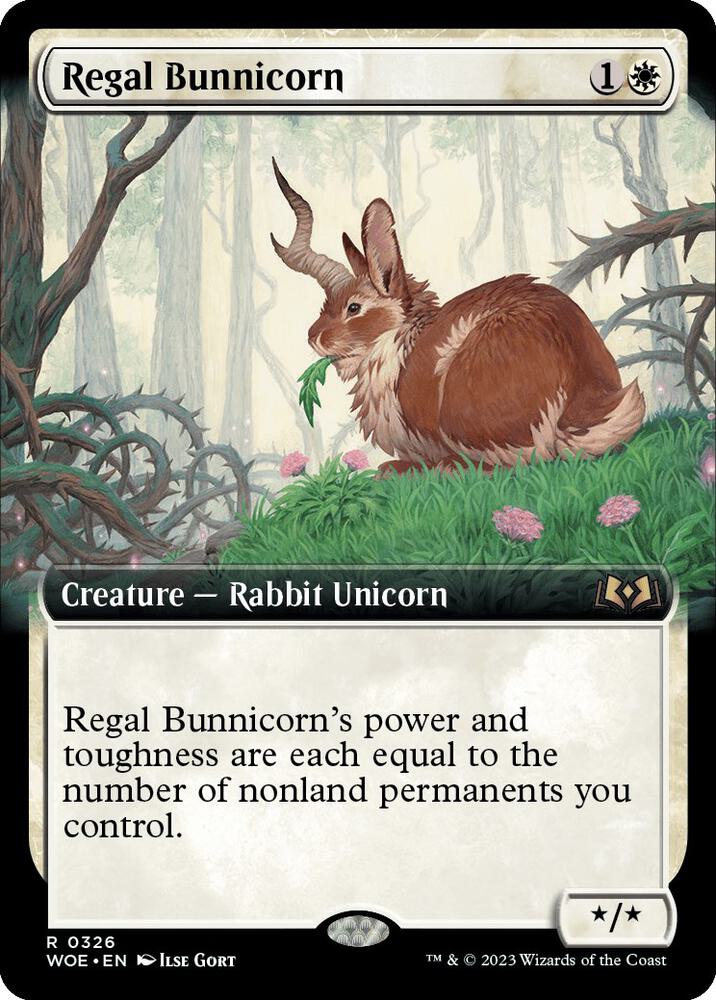 Regal Bunnicorn (Extended Art) 326 card from Wilds of Eldraine