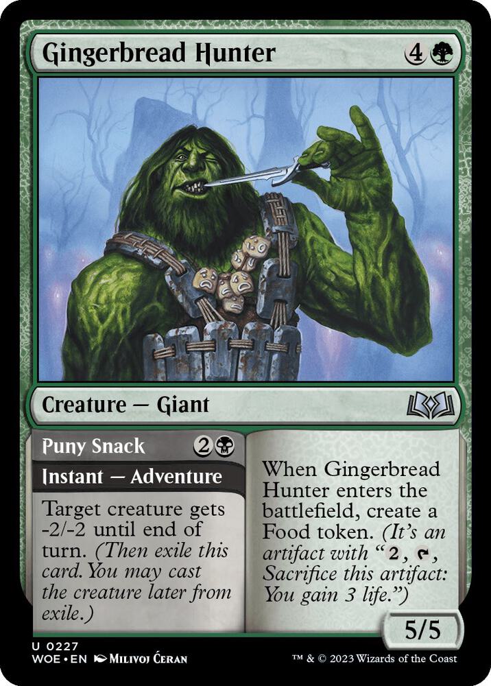 Gingerbread Hunter 227 card from Wilds of Eldraine