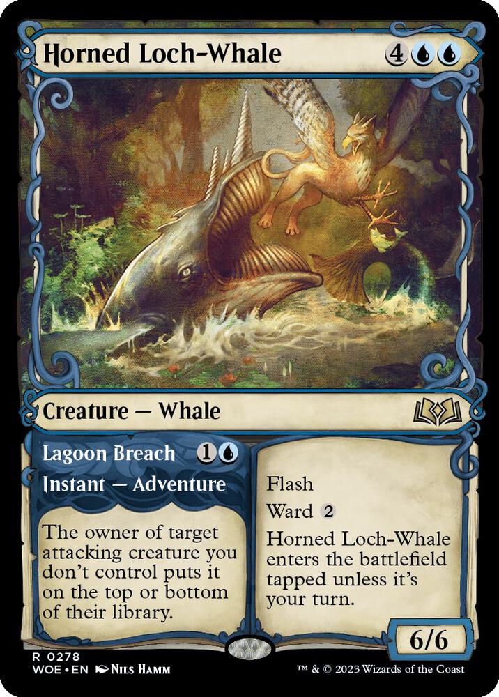 Horned Loch-Whale (Showcase) 278 card from Wilds of Eldraine