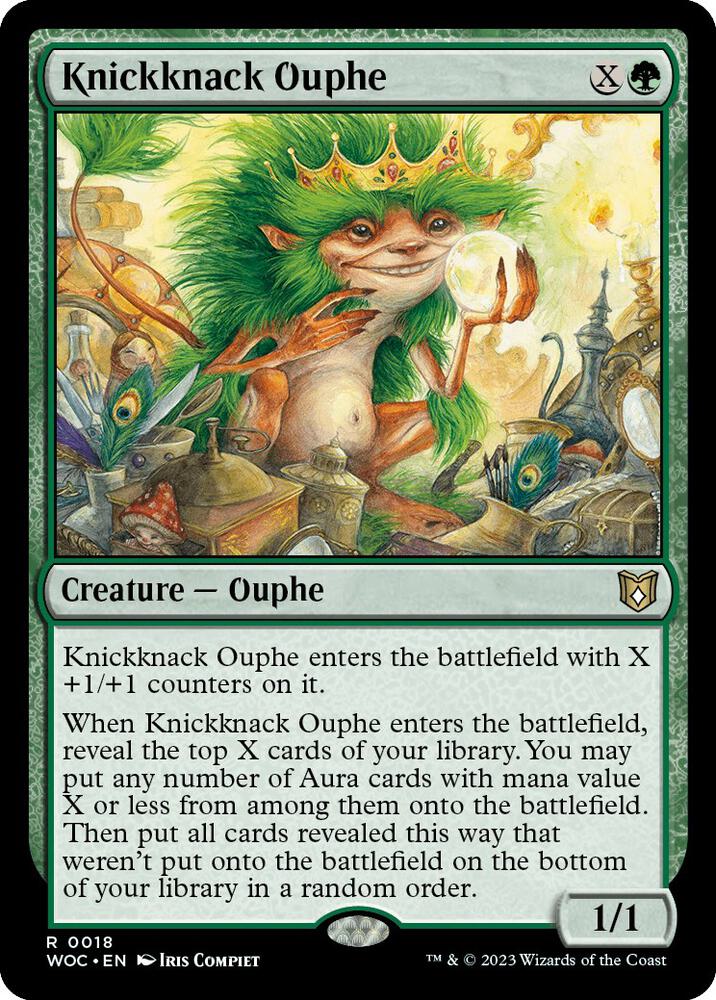 Knickknack Ouphe 18 card from Commander: Wilds of Eldraine