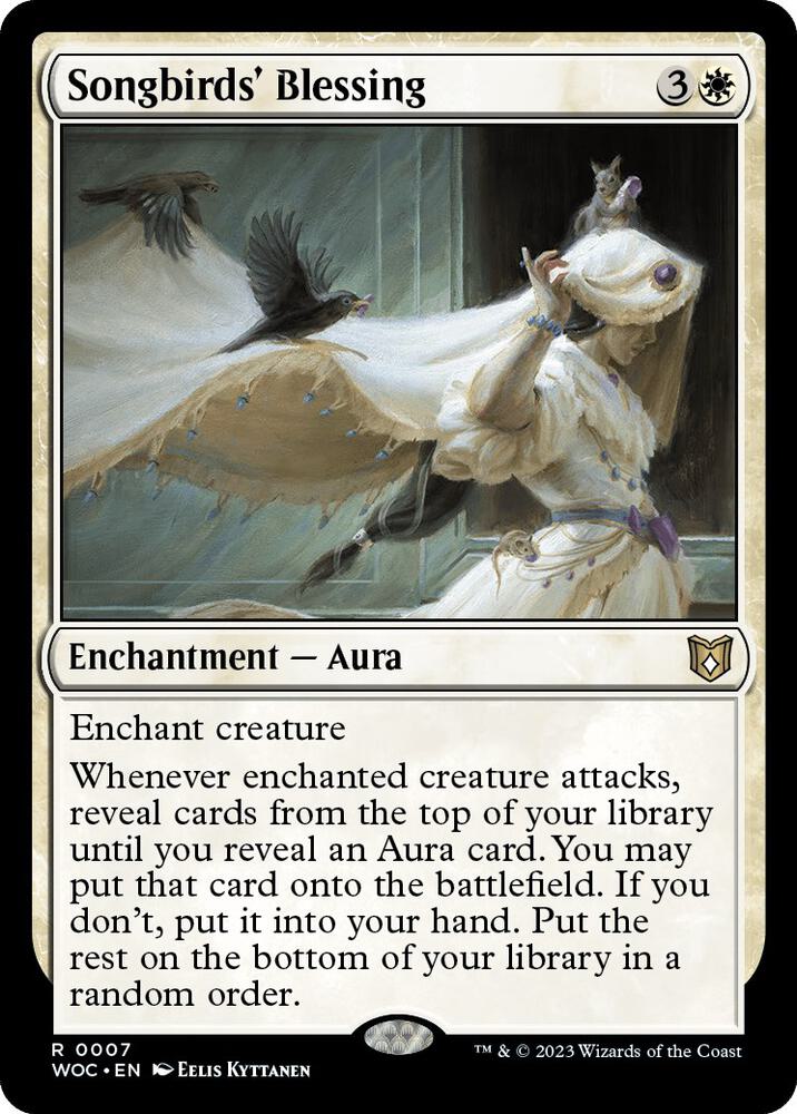 Songbirds' Blessing 7 card from Commander: Wilds of Eldraine