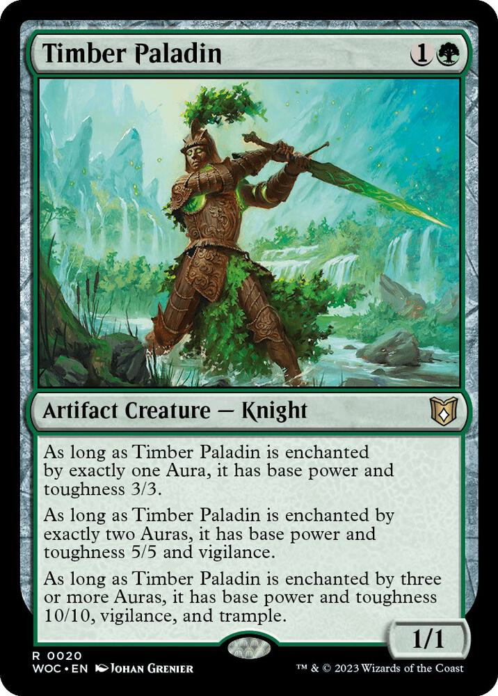 Timber Paladin 20 card from Commander: Wilds of Eldraine