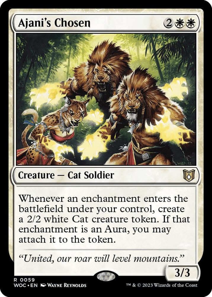 Ajani's Chosen 59 card from Commander: Wilds of Eldraine