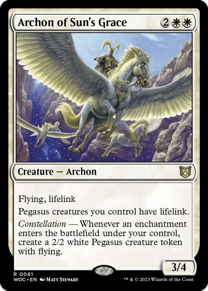 Archon of Sun's Grace 61 card from Commander: Wilds of Eldraine