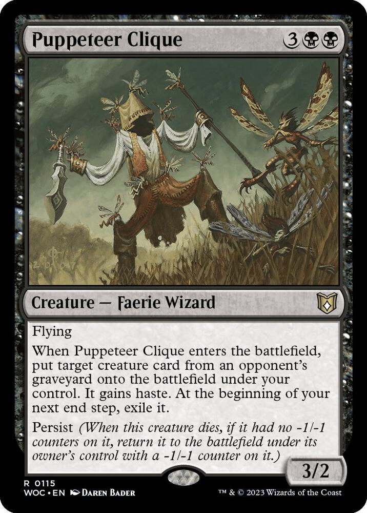 Puppeteer Clique 115 card from Commander: Wilds of Eldraine