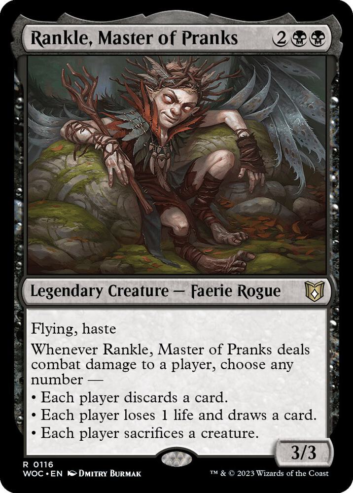 Rankle, Master of Pranks 116 card from Commander: Wilds of Eldraine