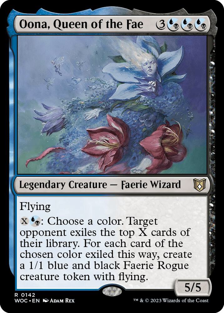 Oona, Queen of the Fae 142 card from Commander: Wilds of Eldraine