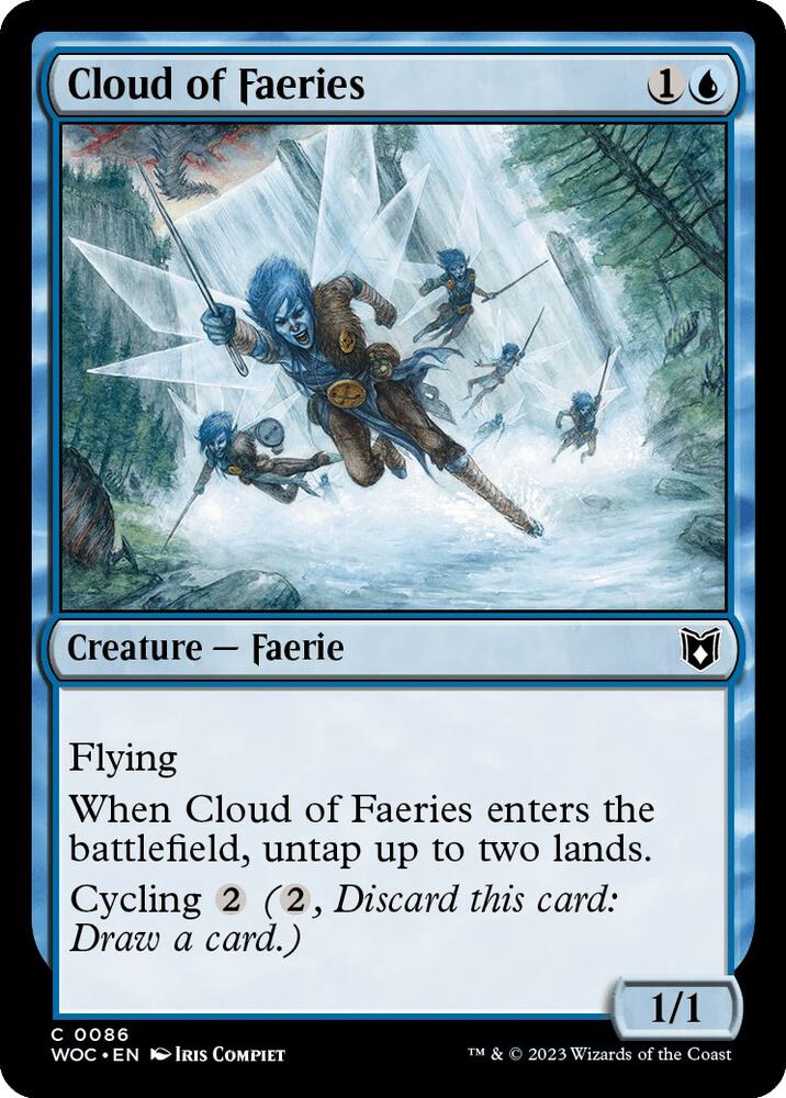 Cloud of Faeries 86 card from Commander: Wilds of Eldraine