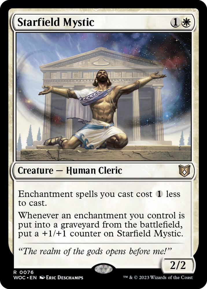 Starfield Mystic 76 card from Commander: Wilds of Eldraine