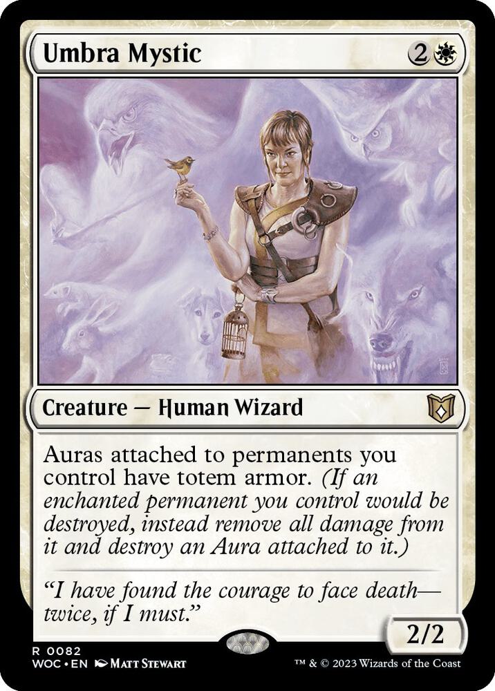 Umbra Mystic 82 card from Commander: Wilds of Eldraine