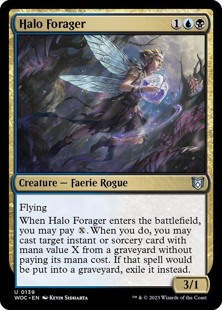 Halo Forager 139 card from Commander: Wilds of Eldraine