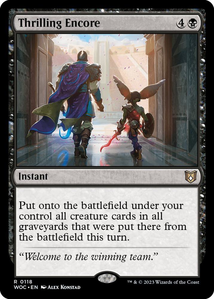 Thrilling Encore 118 card from Commander: Wilds of Eldraine