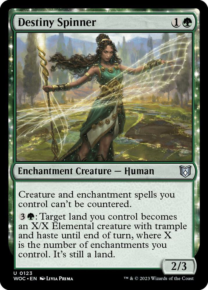 Destiny Spinner 123 card from Commander: Wilds of Eldraine