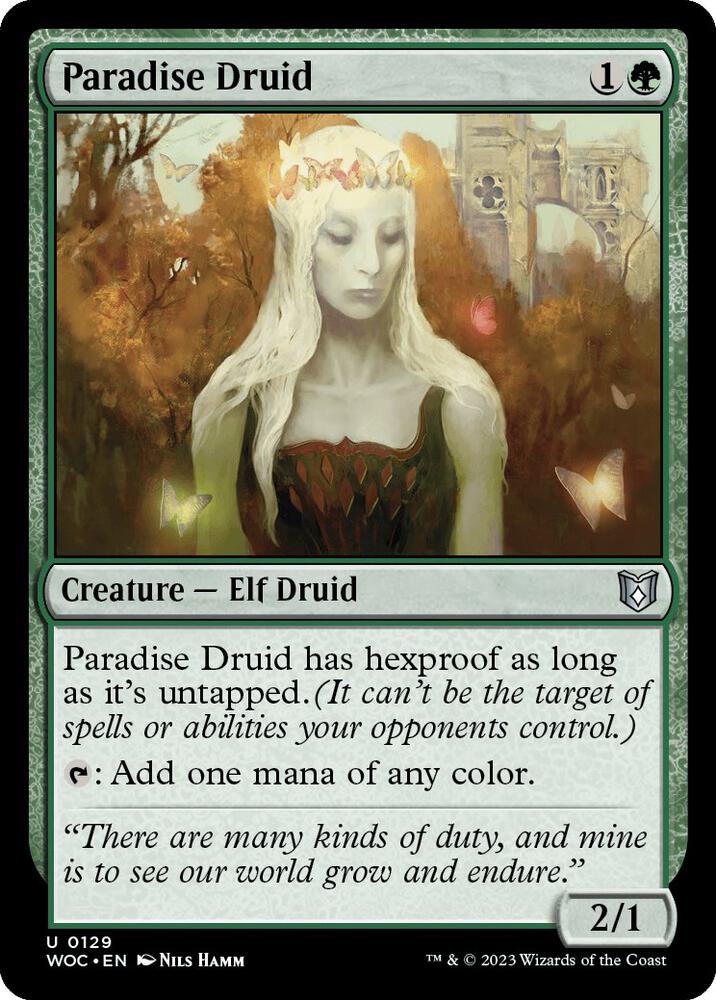 Paradise Druid 129 card from Commander: Wilds of Eldraine