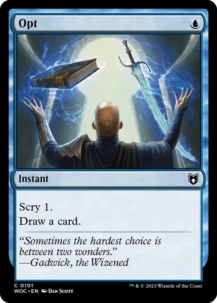 Opt 101 card from Commander: Wilds of Eldraine