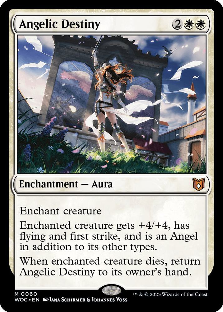 Angelic Destiny 60 card from Commander: Wilds of Eldraine