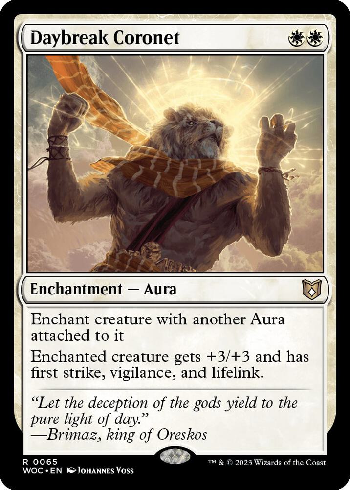 Daybreak Coronet 65 card from Commander: Wilds of Eldraine