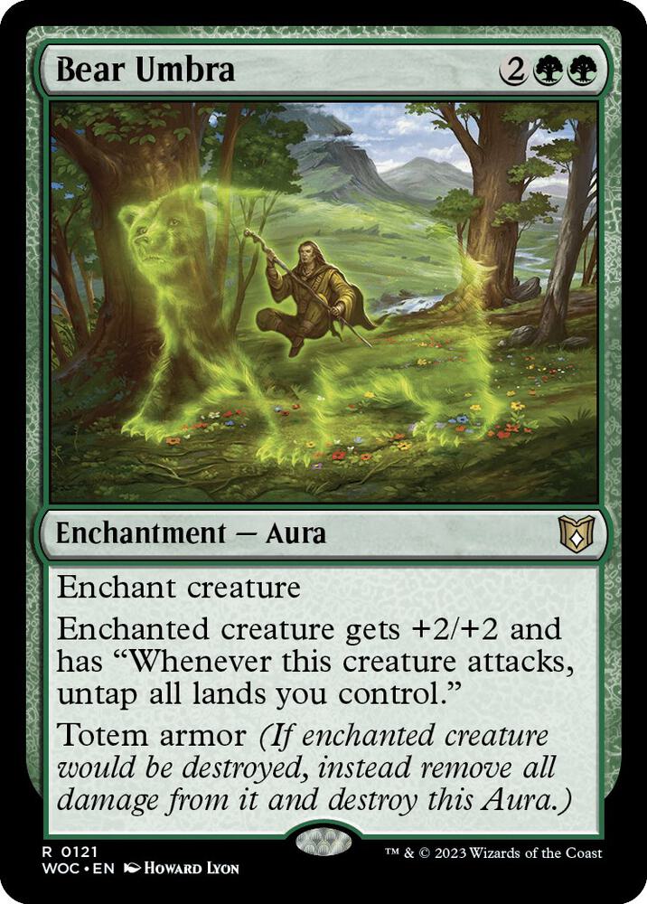 Bear Umbra 121 card from Commander: Wilds of Eldraine