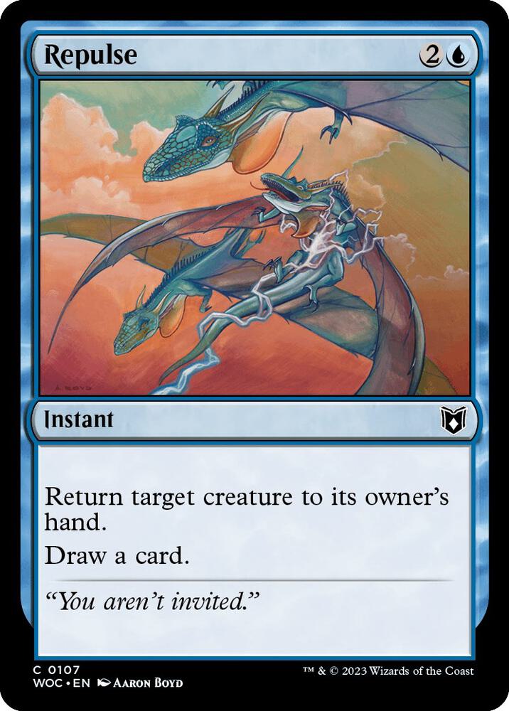 Repulse 107 card from Commander: Wilds of Eldraine