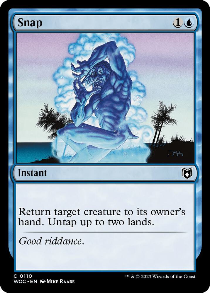 Snap 110 card from Commander: Wilds of Eldraine