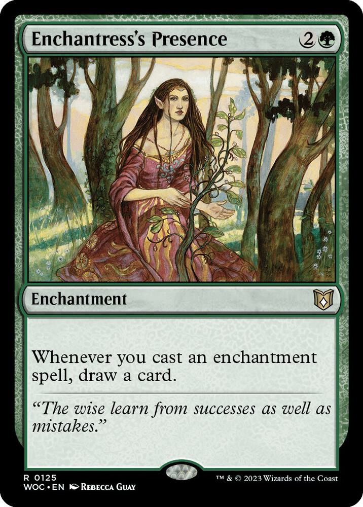 Enchantress's Presence 125 card from Commander: Wilds of Eldraine
