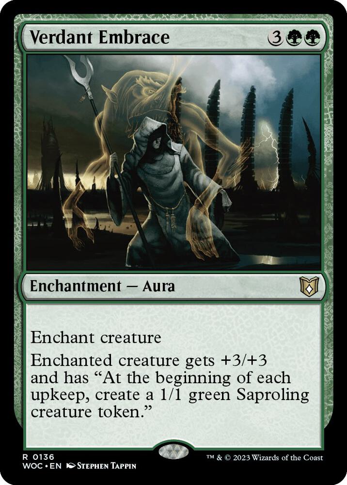 Verdant Embrace 136 card from Commander: Wilds of Eldraine