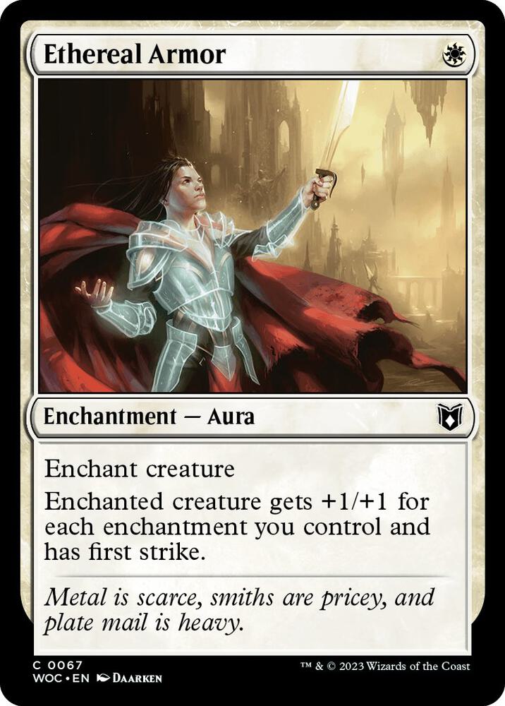 Ethereal Armor 67 card from Commander: Wilds of Eldraine