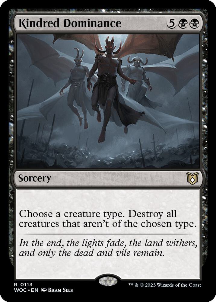 Kindred Dominance 113 card from Commander: Wilds of Eldraine