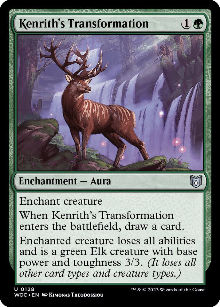 Kenrith's Transformation 128 card from Commander: Wilds of Eldraine