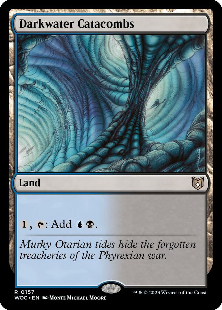 Darkwater Catacombs 157 card from Commander: Wilds of Eldraine