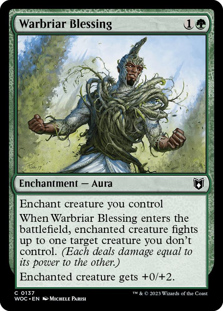 Warbriar Blessing 137 card from Commander: Wilds of Eldraine
