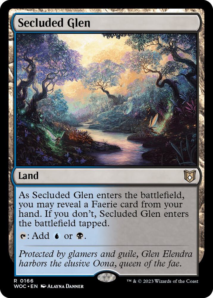 Secluded Glen 166 card from Commander: Wilds of Eldraine