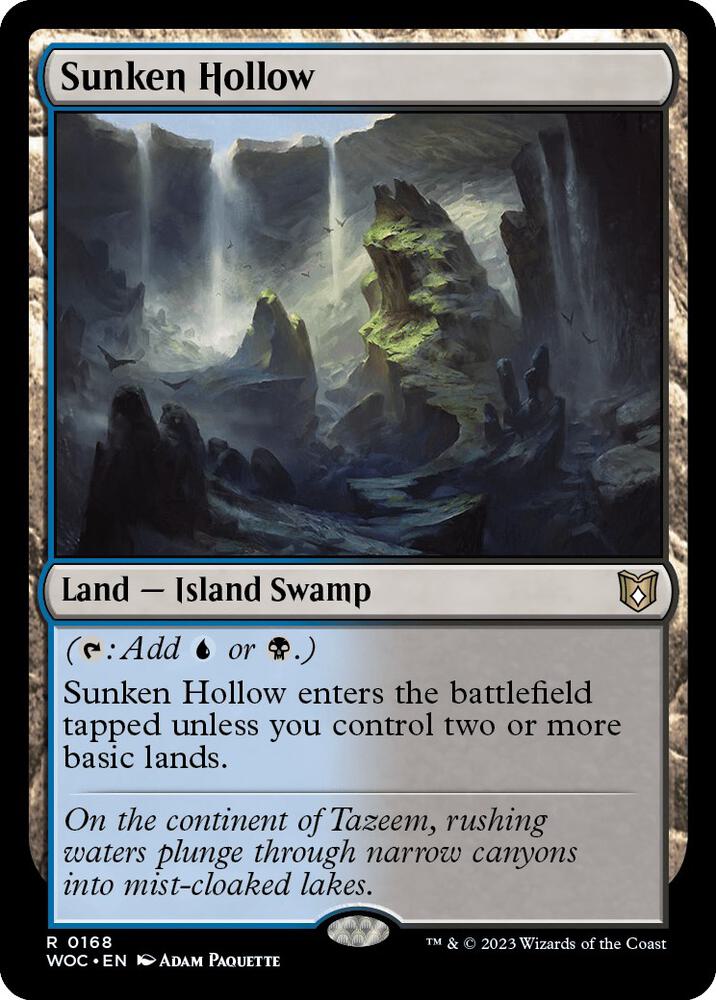 Sunken Hollow 168 card from Commander: Wilds of Eldraine
