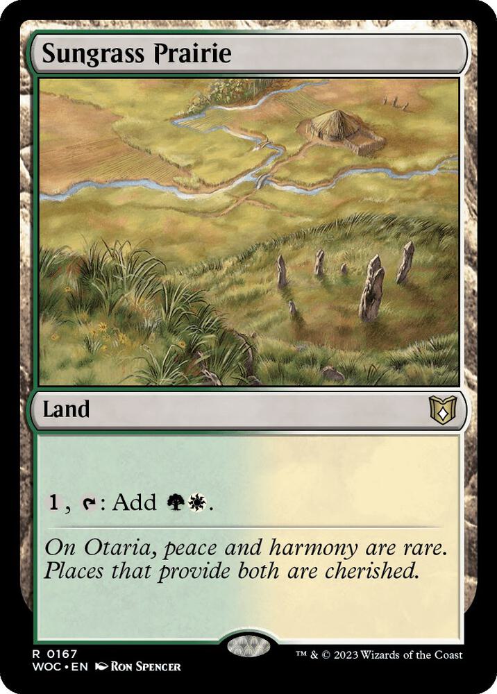 Sungrass Prairie 167 card from Commander: Wilds of Eldraine