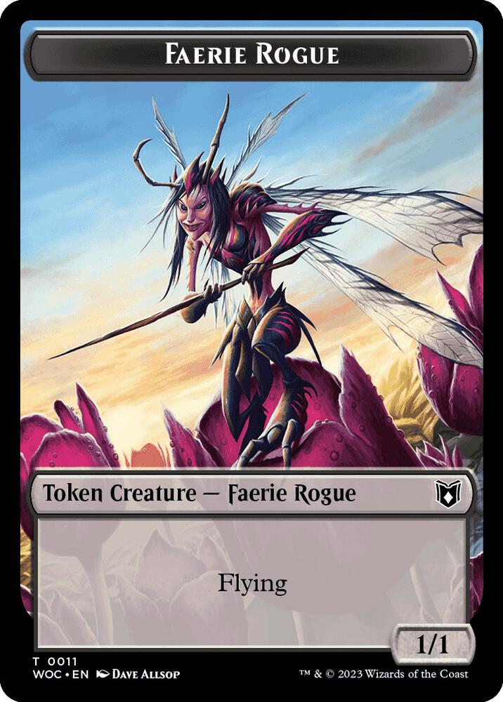 Faerie Rogue (0011) // Faerie Double-Sided Token 11 // 10 card from Commander: Wilds of Eldraine
