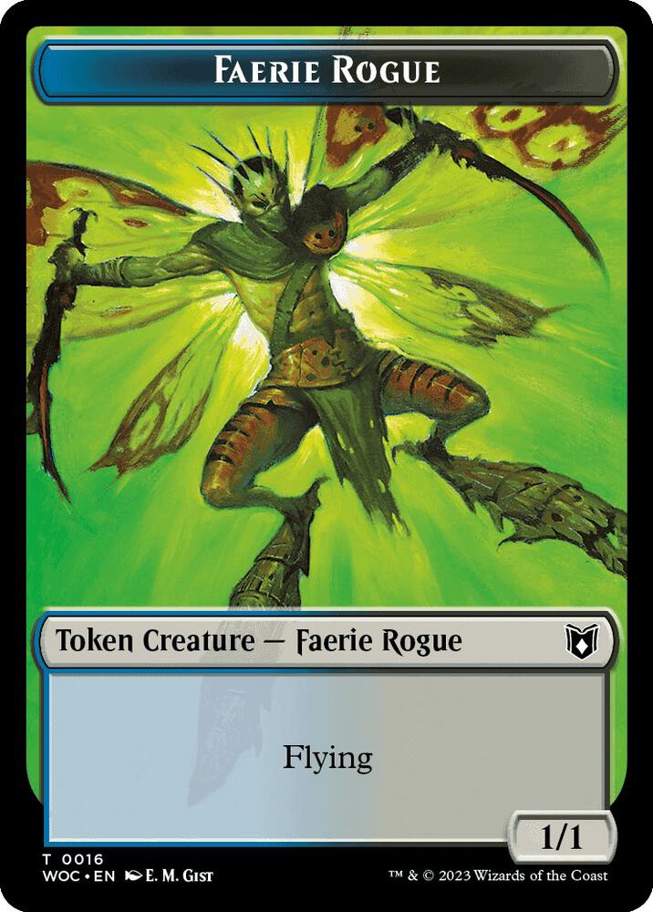 Faerie Rogue (0016) // Copy Double-Sided Token 16 // 4 card from Commander: Wilds of Eldraine
