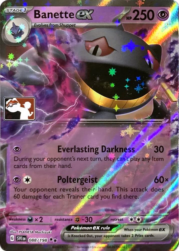 Banette ex 088/198 card from Prize Pack Series Cards