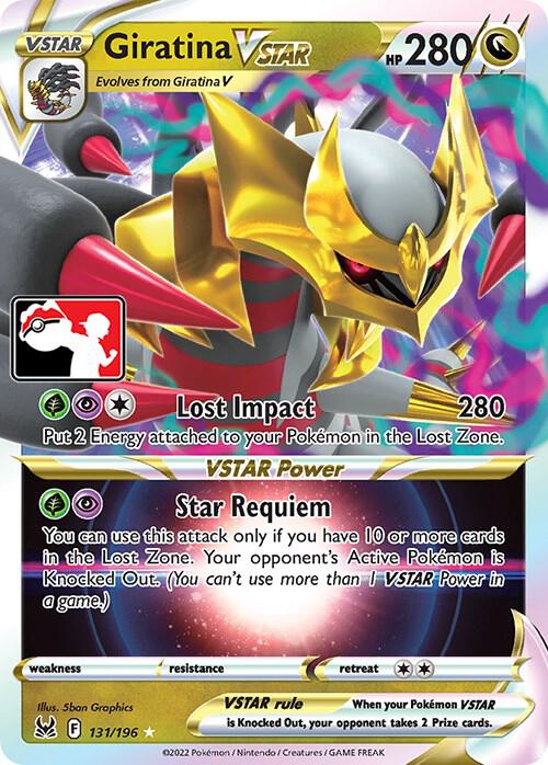 Giratina VSTAR 131/196 card from Prize Pack Series Cards
