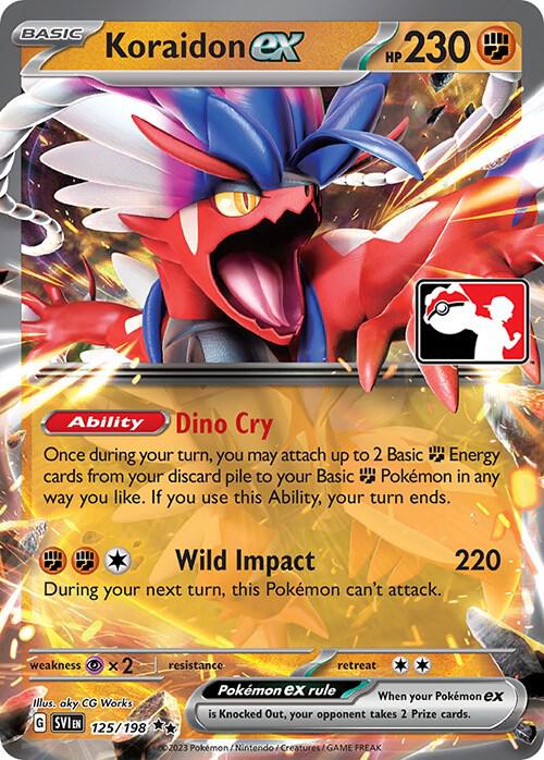 Koraidon ex 125/198 card from Prize Pack Series Cards