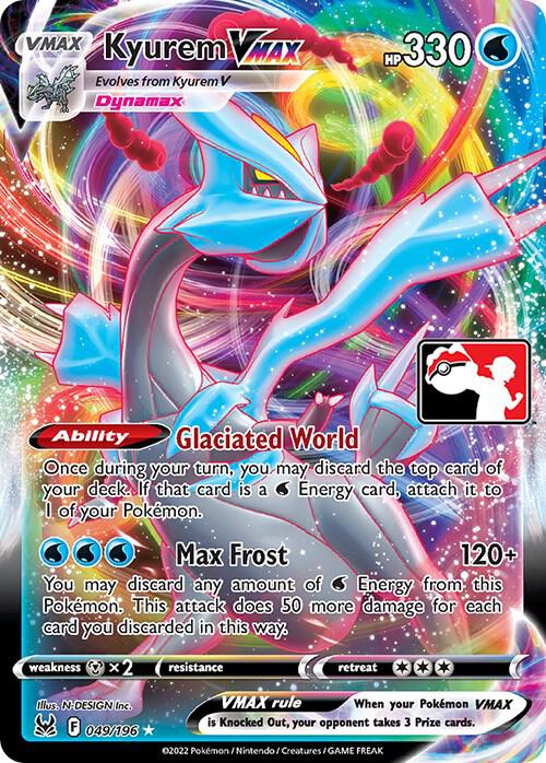Kyurem VMAX 049/196 card from Prize Pack Series Cards