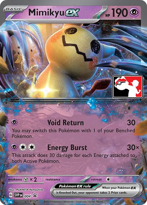 Mimikyu ex 004 card from Prize Pack Series Cards