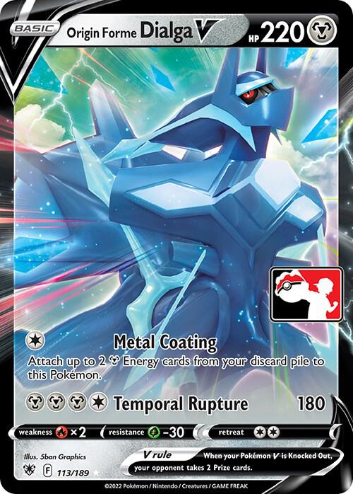 Origin Forme Dialga V 113/189 card from Prize Pack Series Cards