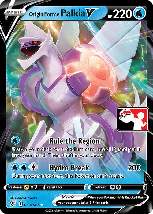 Origin Forme Palkia V 039/189 card from Prize Pack Series Cards