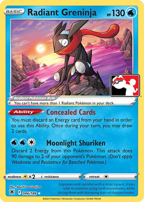 Radiant Greninja 046/189 card from Prize Pack Series Cards