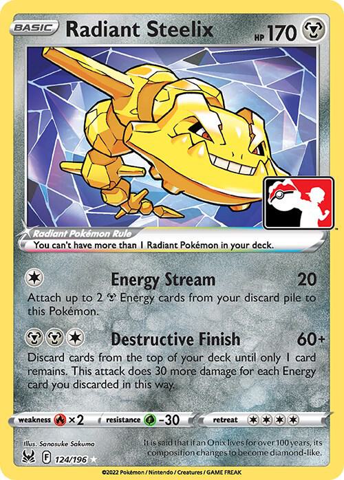 Radiant Steelix 124/196 card from Prize Pack Series Cards